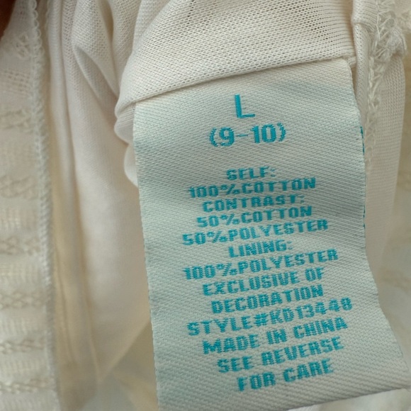 Flying Tomato Sleeveless Cream and Blue Dress Size 9-10 - Picture 7 of 8